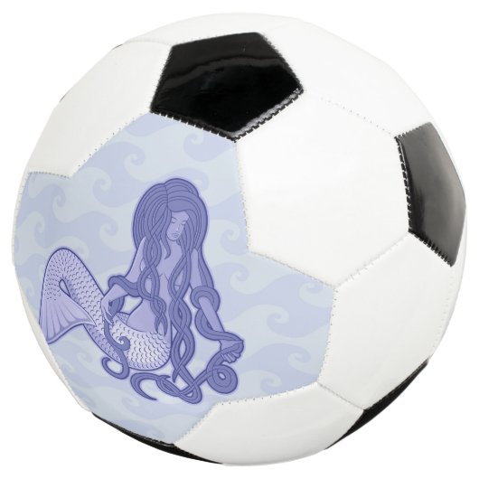 Sitting Mermaid Blue Voetbal (Drie kwart)