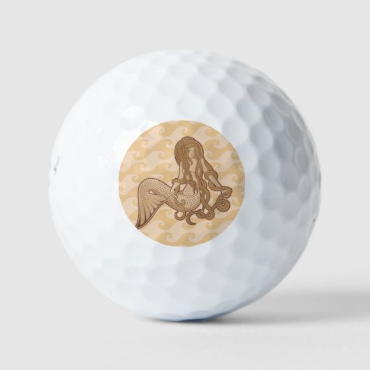 Sitting Mermaid Golfballen (Voorkant)