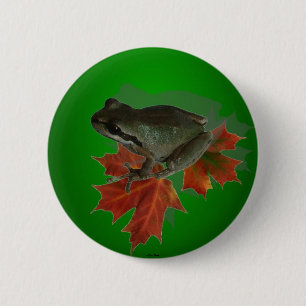 Sitting on Leaves Button