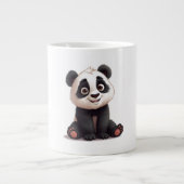 Sitting Panda Bear Cartoon Illustration Artwork Extra Grote Beker (Voorkant)