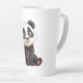 Sitting Panda Bear Cartoon Illustration Artwork Latte Mok (Rechterhoek)