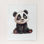 Sitting Panda Bear Cartoon Illustration Artwork Legpuzzel (Verticaal)
