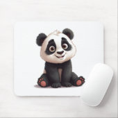 Sitting Panda Bear Cartoon Illustration Artwork Muismat (Met muis)