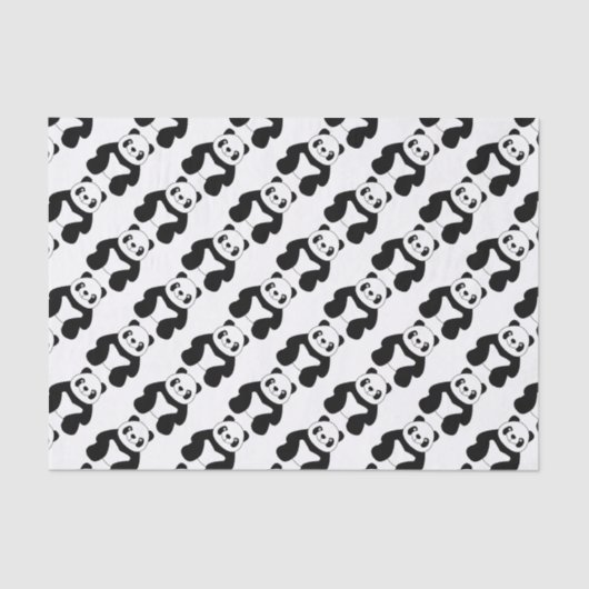 Sitting panda tissuepapier (Voorkant)