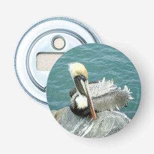 Sitting Pelican Button Flesopener