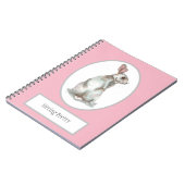 'Sitting ' Rabbit Spiral notebook Notitieboek (Linkerzijde)