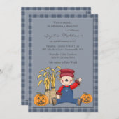 Sitting Scarecrow Uitnodiging (Voorkant / Achterkant)