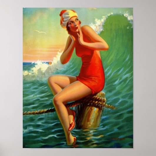 "Sitting " schilderij - Edward Mason Eggleston Poster (Voorkant)