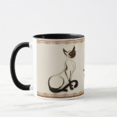 Sitting Siamese Kat Mokken (Links)