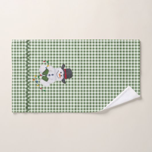 Sitting Snowman (Serviette à main)