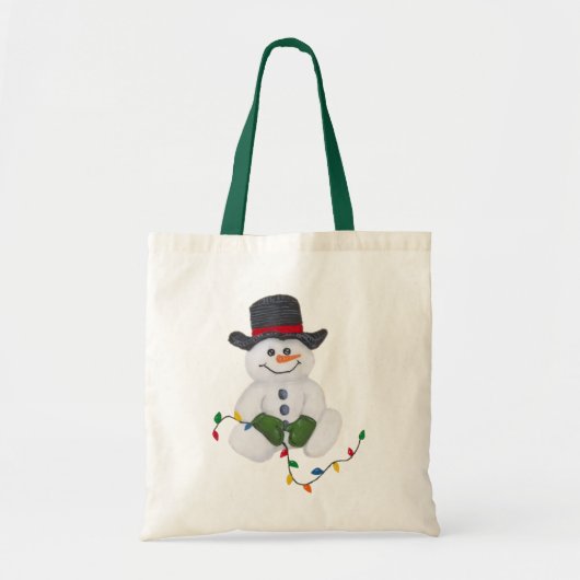 Sitting Snowman Canvas tas (Voorkant)