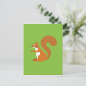 Sitting Squirrel Briefkaart (Staand voorkant)