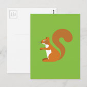 Sitting Squirrel Briefkaart (Voorkant / Achterkant)
