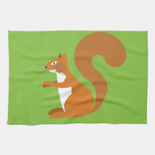 Sitting Squirrel Theedoek