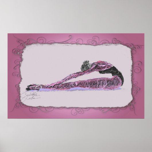 Sitting Stretting Over Legs Poster (Voorkant)