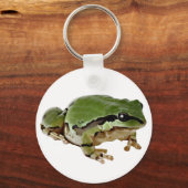 Sitting Tree Kikker Foto over White Sleutelhanger (Voorkant)