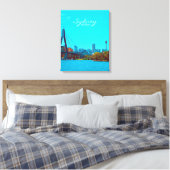 Situatie in Sydney ANZAC Bridge Canvas Afdruk (Insitu (Slaapkamer))