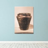 Situla met drie repousse decoratieve banden canvas afdruk (Insitu (Houten vloer))