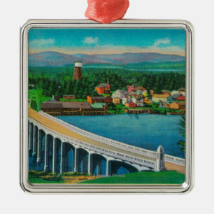 Siuslaw River Bridge in Florence, Oregon Metalen Ornament
