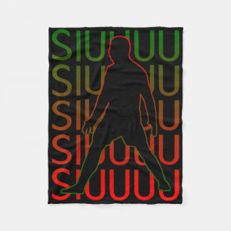Siuuuu Grappig Voetbal Cadeau Voor Voetbal Fans Fa Fleece Deken