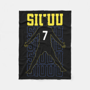 Siuuuu Grappig Voetbal Cadeau Voor Voetbal Fans Fleece Deken