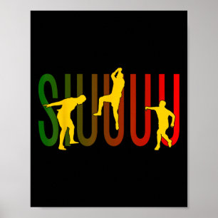 Siuuuu Grappig Voetbal Shirt Voor Fans Poster