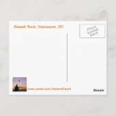 Siwash Rock, carte postale de Vancouver (Dos)