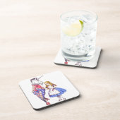 Six Alice dans des dessous de verre du pays des (Côté Droit)