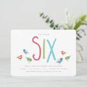 Six Anniversaire Sixième Fête Invitation (Debout devant)