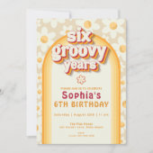 Six ans Super 6e anniversaire Invitation | Rétro. (Devant)
