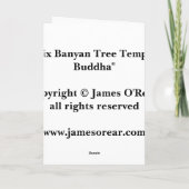 Six cartes de voeux de Bouddha de temple de banian (Dos)