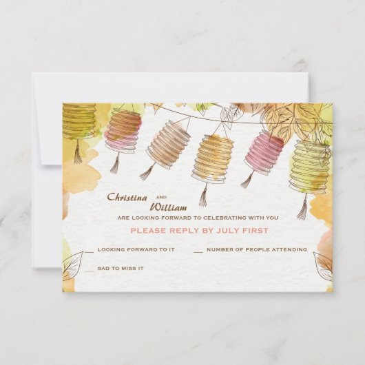 Six cartes RSVP (Devant)