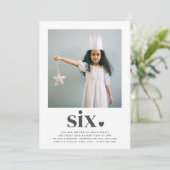 Six Coeur - Photo Carré Invitation Anniversaire (Debout devant)