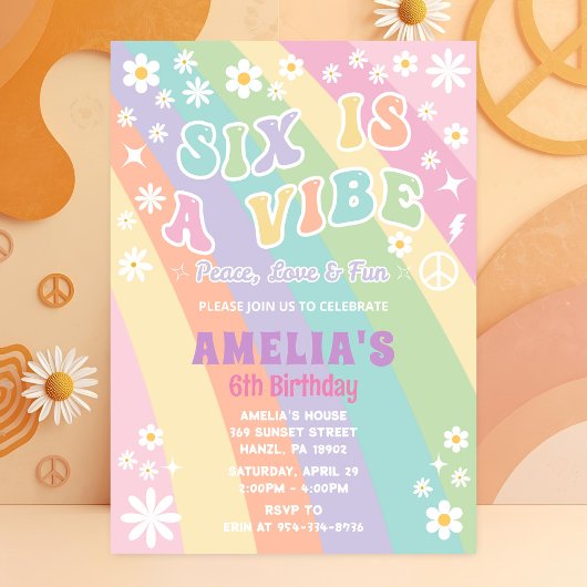 Six est une invitation à l'anniversaire