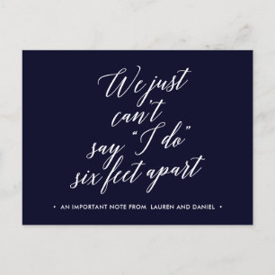 Six Feet Apart Verandering van plannen uitgesteld Aankondigingskaart