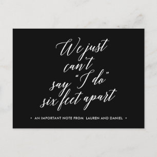 Six Feet Apart Verandering van plannen uitgesteld  Aankondigingskaart