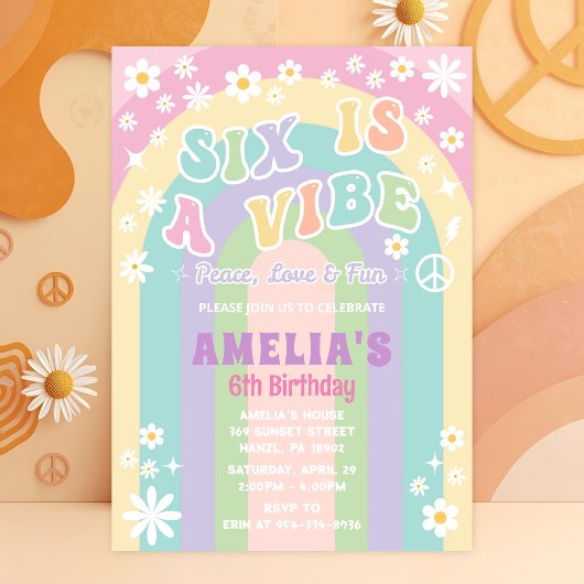 Six Invitations d'anniversaire | Invitation de fêt