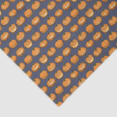 Six Jack o'Lantern Pixel Pumpkins Pattern Tissuepapier (Detail)