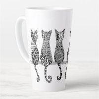 Six Kitties sur une branche Latte Mug