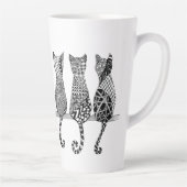 Six Kitties sur une branche Latte Mug (Droite)