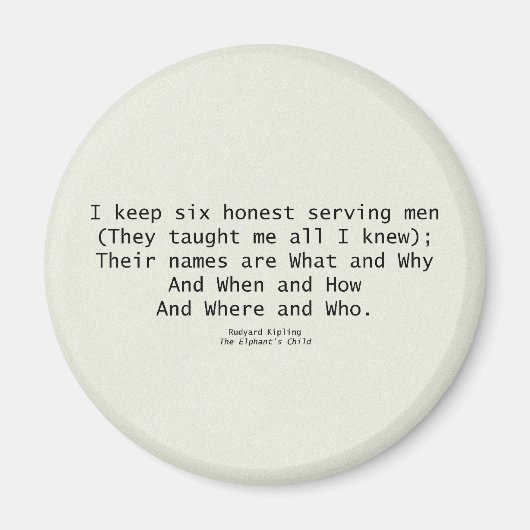 Six Magnets hommes en service (Devant)