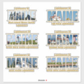 Six Maine Vuurtoren Conture Sticker (Vel)