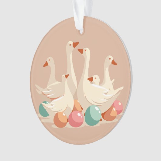 Six Oies A-Laying Découpe À L'Écran (devant)