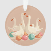 Six Oies A-Laying Découpe À L'Écran (devant)