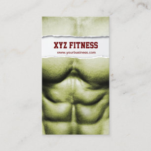 Six Pack Abs Fitness Ripped Visitekaartje