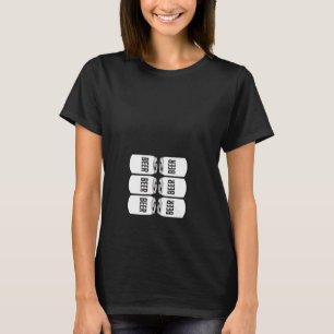 Six Pack Abs Funny Halloween Costume Funny Beer T-shirt