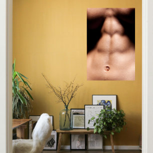 Six Pack Musclescape Hot Guy Poster