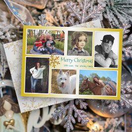 Six Photo Collage Family - kerstfeest Feestdagenkaart