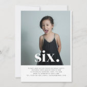 Six Photo Invitation pour le premier anniversaire (Devant)