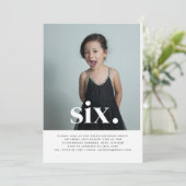 Six Photo Invitation pour le premier anniversaire (Debout devant)